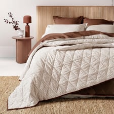 Chambray Mini Stripe Linen & Cotton Coverlet