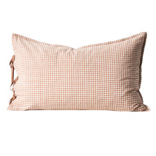 Mini Gingham Flax Linen & Cotton Standard Pillowcase