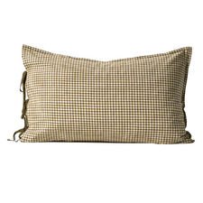 Mini Gingham Flax Linen & Cotton Standard Pillowcase