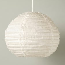Cloud Ball Fringed Linen Pendant Shade