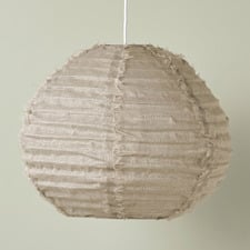 Cloud Ball Fringed Linen Pendant Shade