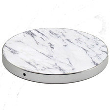 Luxetech White Marble Wireless Charging Pad