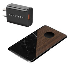 LuxeTech Dual Wireless Pad With Port Wall Charger