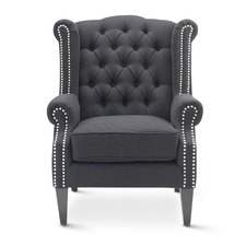 Black Duke Wingback Armchair