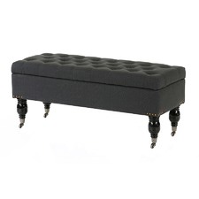Charcoal Ruby Storage Dressing Bench