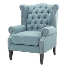 Teal Duke Wingback Armchair