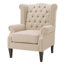 Wheat Duke Wingback Armchair