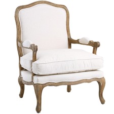 White Mila French Provincial Occasional Chair
