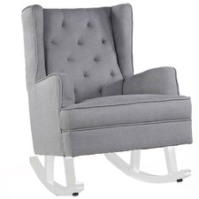 Wolf Grey Isla Wingback Rocking Chair
