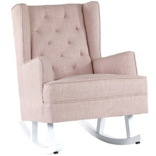 Dusty Pink Isla Wingback Rocking Chair