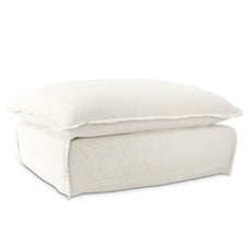 Cumulus Ottoman with Cotton Blend Slipcover