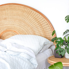 Natural Marianna Rattan & Wicker Bedhead