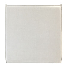 Stone Diablo Bedhead with Linen-Blend Slipcover