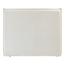 Stone Diablo Bedhead with Linen-Blend Slipcover