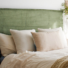 Diablo Bedhead with Corduroy Slipcover