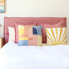 Diablo Bedhead with Corduroy Slipcover