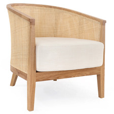 Lenylle Oak Wood Tub Chair