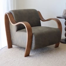 Cortland Faux Leather Accent Chair