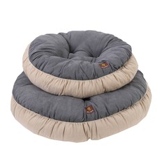 Charlie's Dark Grey & Cream Pet Round Bed Cushion
