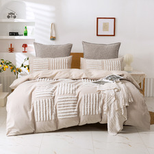 Beige Salma 300TC Cotton Quilt Cover Set