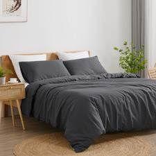 Charcoal Linen & Cotton Quilt Cover Set