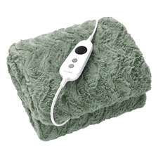 Faux Fur Heated Throw Blanket