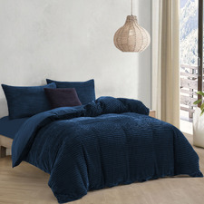 Teal Embossed Quilt Cover Set
