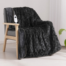 Extra Large Faux Fur Heated Throw