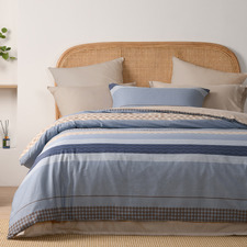 Blue Kumiko Reversible Cotton Quilt Cover Set