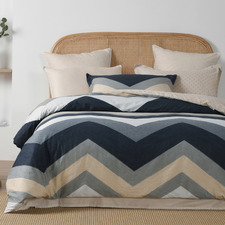 Chevron Reversible Cotton Quilt Cover Set