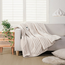 Chunky Faux Fur Heated Throw