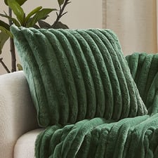Chunky Embossed Faux Fur Cushion