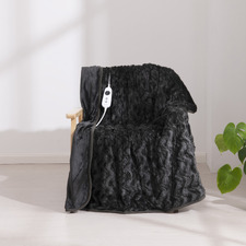 Faux Fur Large Electric Heated Throw Blanket