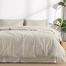 Oatmeal Linen & Cotton Quilt Cover Set
