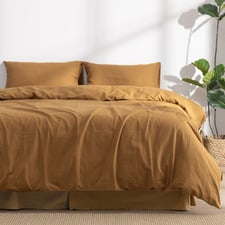 Rust Linen & Cotton Quilt Cover Set