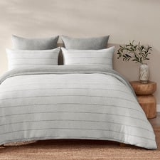 Grey Ceres Reversible Cotton Jersey Quilt Cover Set