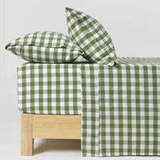 Sierra Yarn-Dyed Gingham Washed Cotton Sheet Set