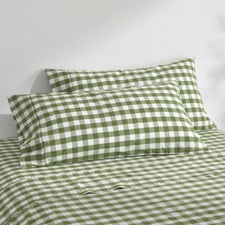 Sierra Yarn-Dyed Gingham Washed Cotton Pillowcases (Set of 2)
