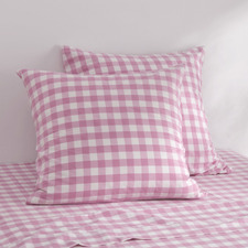 Sierra Yarn-Dyed Gingham Washed Cotton European Pillowcases (Set of 2)