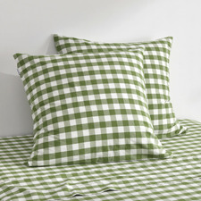 Sierra Yarn-Dyed Gingham Washed Cotton European Pillowcases (Set of 2)