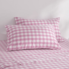 Sierra Yarn-Dyed Gingham Washed Cotton Pillowcases (Set of 2)