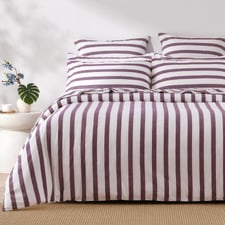 Plum Maeve Yarn-Dyed Washed Cotton Quilt Cover Set