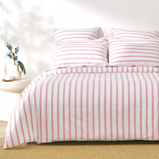 Pink Beau Yarn-Dyed Washed Cotton Quilt Cover Set
