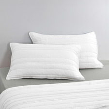Sharon Washed Microfibre Quilted Standard Pillowcases (Set of 2)
