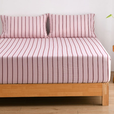 Striped Lili Microfibre Fitted Sheet Set