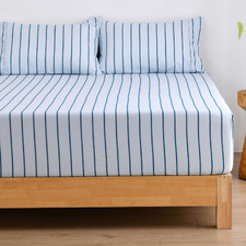 Striped Lili Microfibre Fitted Sheet Set