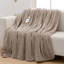 Extra Large Coral Fleece Heated Throw