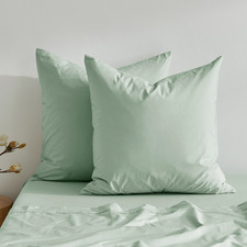 Ropert 300TC Cotton Percale European Pillowcases (Set of 2)
