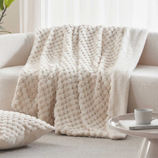 Elior Textured Faux Fur Throw