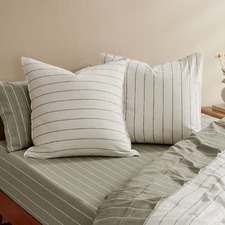 Zinnia Yarn-Dyed Washed Cotton European Pillowcases (Set of 2)